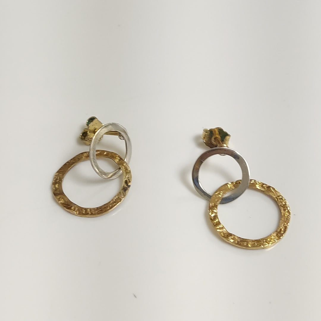 BROQUELES PAR ORO COMBINADO 14 K 1.9 GRMS (SEMINUEVO)