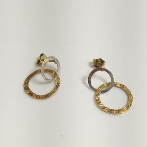 BROQUELES PAR ORO COMBINADO 14 K 1.9 GRMS (SEMINUEVO)