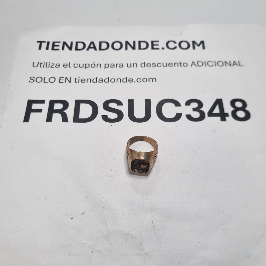ANILLO DE GRADUACIÓN ORO 8 K 7 GRMS (SEMINUEVO)