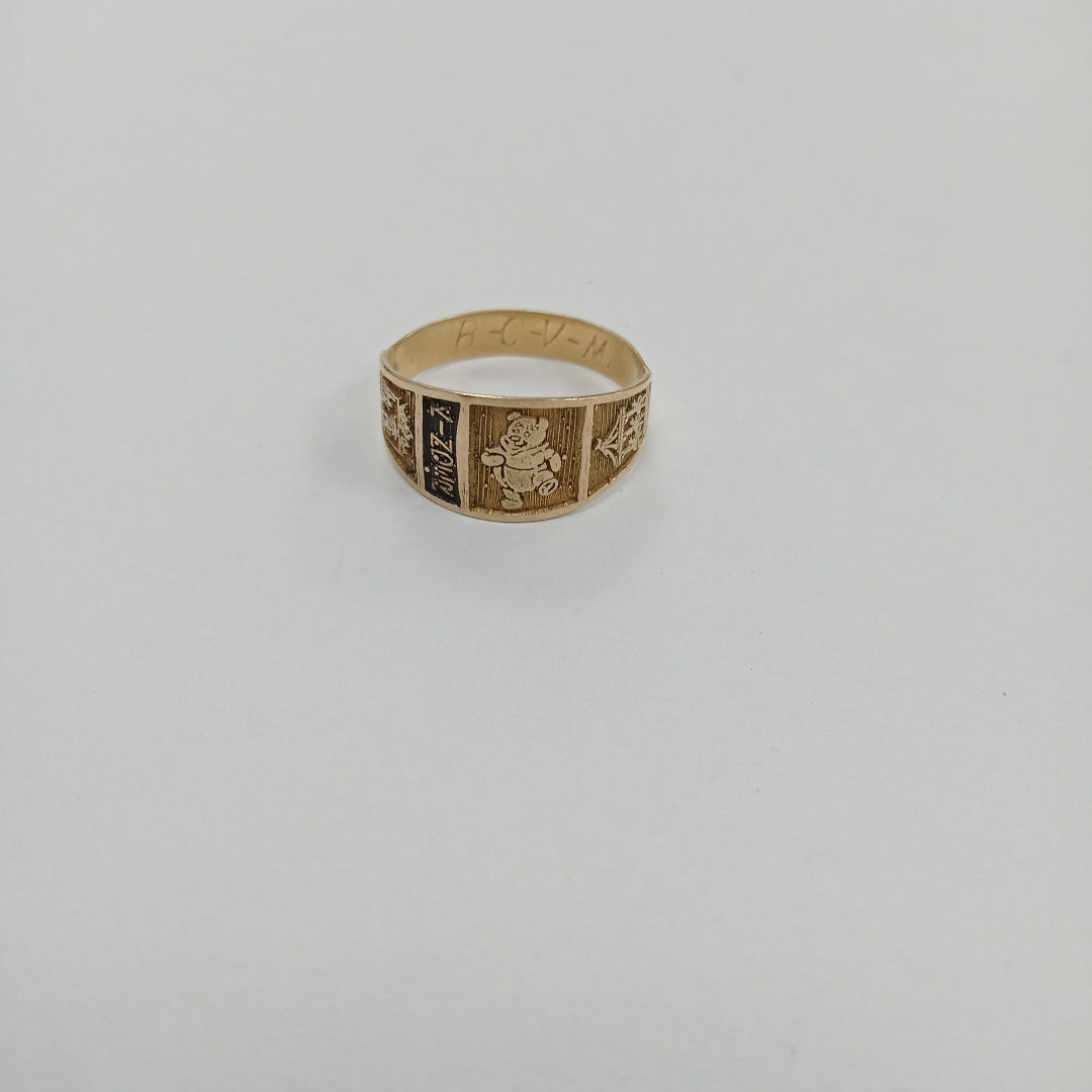 ANILLO DE GRADUACIÓN ORO 8 K 1,00 GRMS (SEMINUEVO)