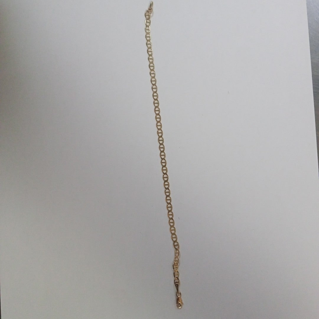 PULSERAS TEJIDO MARINERA ORO 14K 21 CM 3.4 GR (NUEVO)