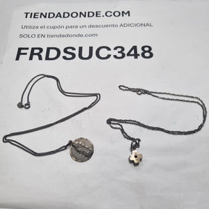 CADENA, DIJE, MEDALLA RELIGIOSA PLATA 7.2 GRMS (SEMINUEVO)