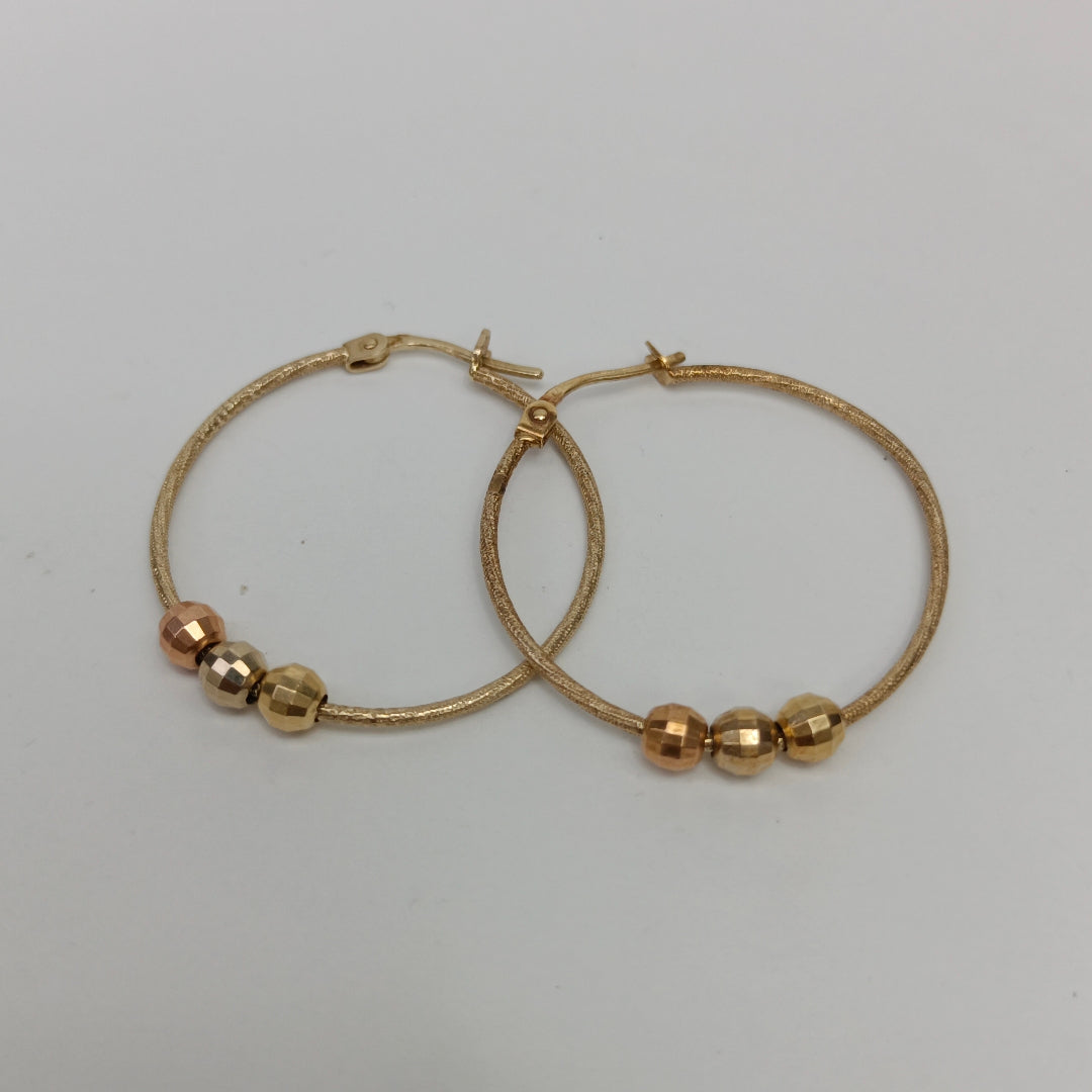 ARRACADAS PAR ORO 14 K 2.8 GRMS (SEMINUEVO)