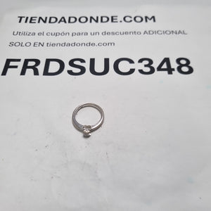 ANILLITO,SOLITARIO ORO BLANCO 18 K 3,30 GRMS (SEMINUEVO)