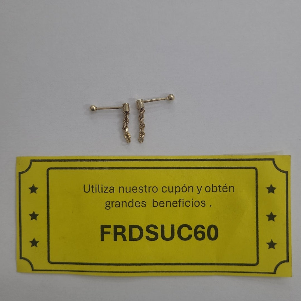 ARETES PAR ORO 8 K 0.5 GRMS (SEMINUEVO)