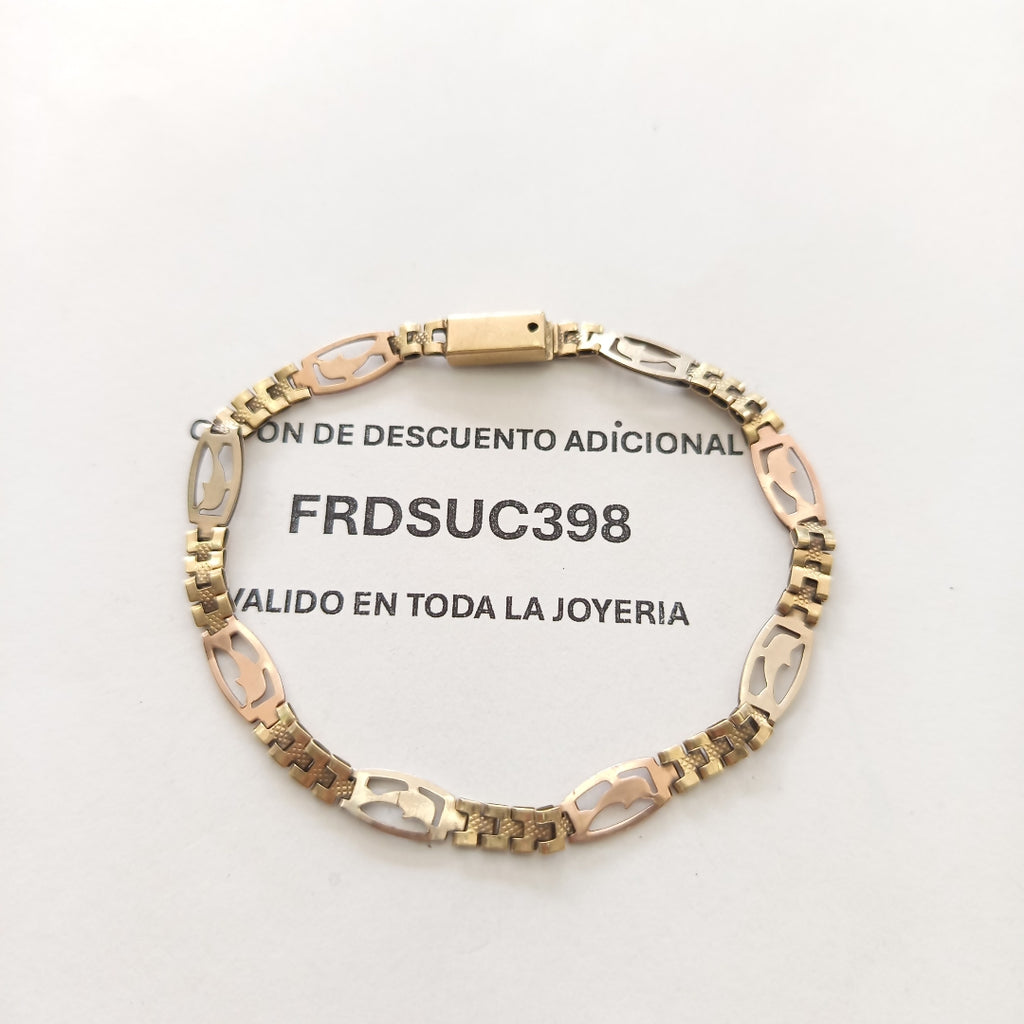 PULSERA ORO, ORO COMBINADO 10 K 4.6 GRMS (SEMINUEVO)