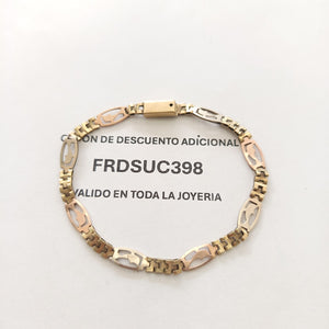 PULSERA ORO, ORO COMBINADO 10 K 4.6 GRMS (SEMINUEVO)