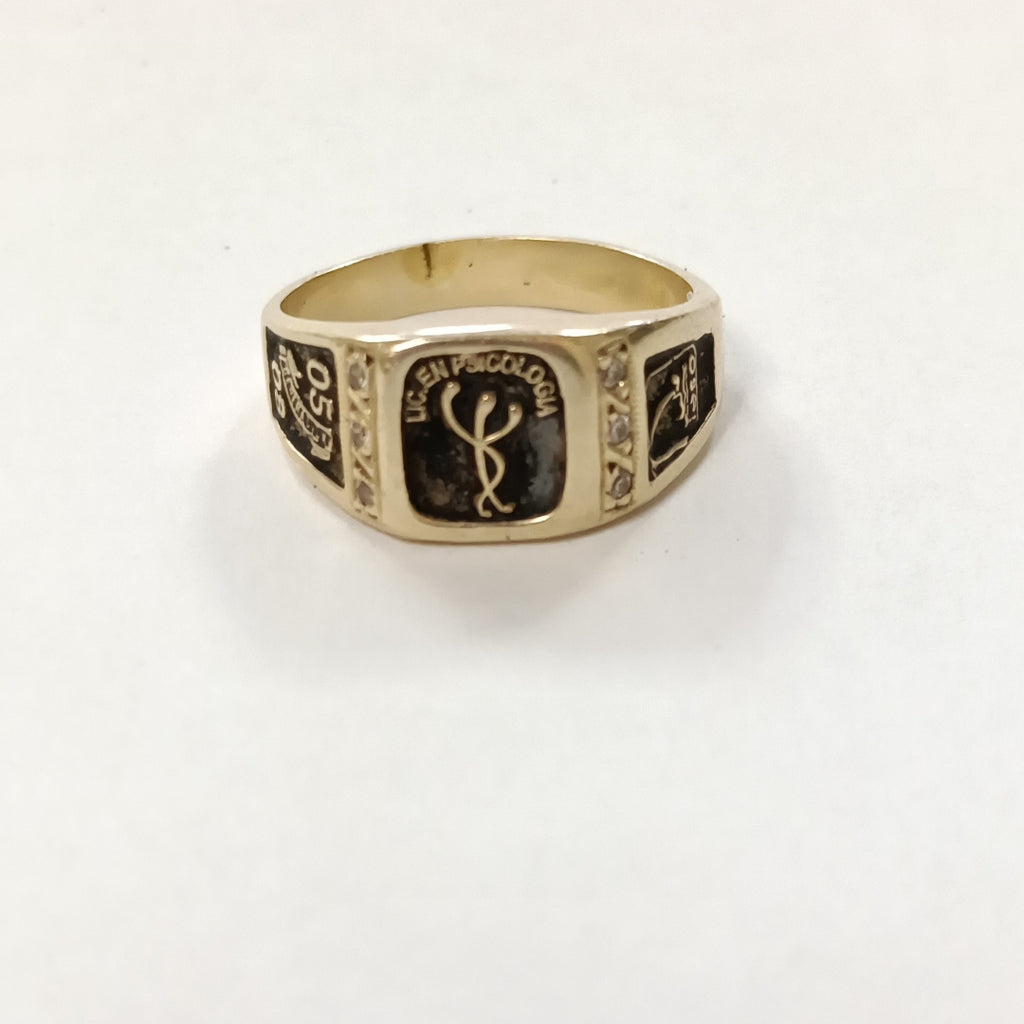 ANILLO DE GRADUACIÓN ORO 10 K 5,40 GRMS (SEMINUEVO)