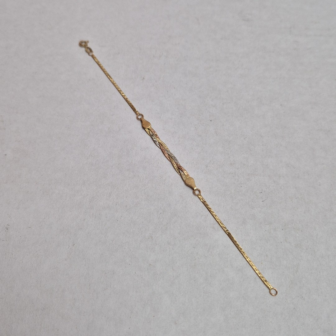 PULSERA ORO, ORO COMBINADO 10 K 2.4 GRMS (SEMINUEVO)