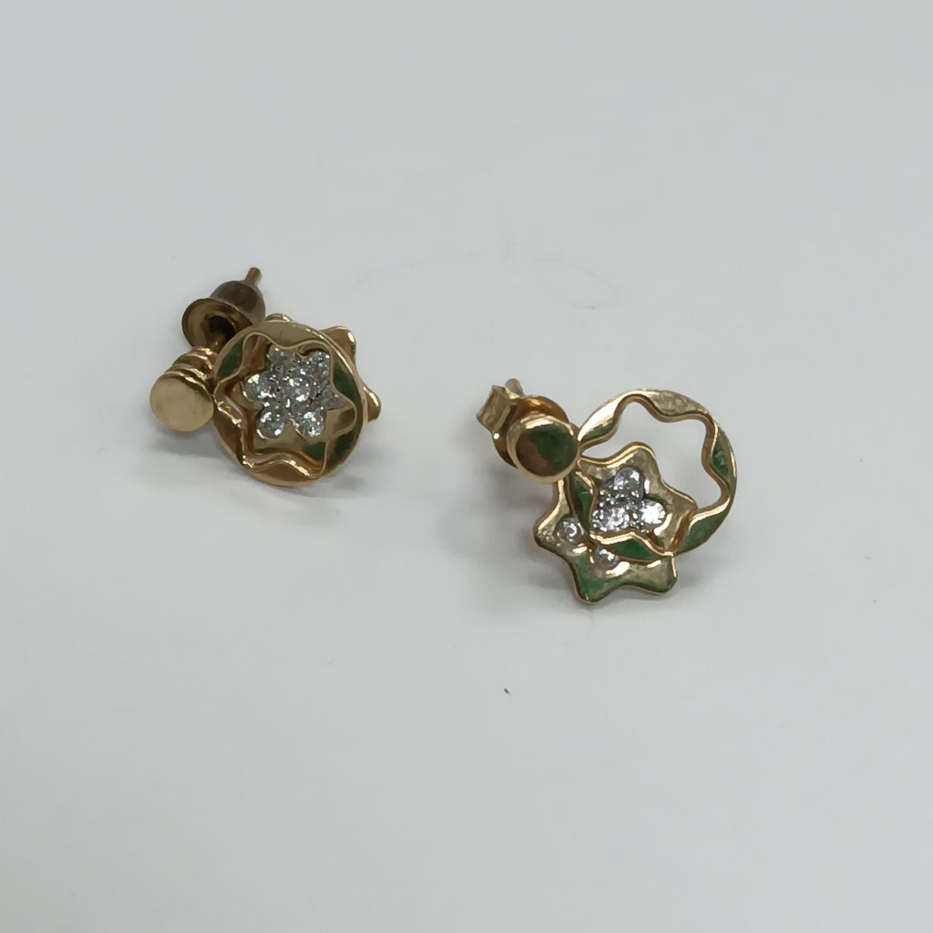 ARETES PAR ORO 14 K 2.7 GRMS (SEMINUEVO)