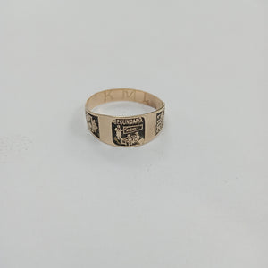 ANILLO DE GRADUACIÓN ORO 8 K 1,40 GRMS (SEMINUEVO)