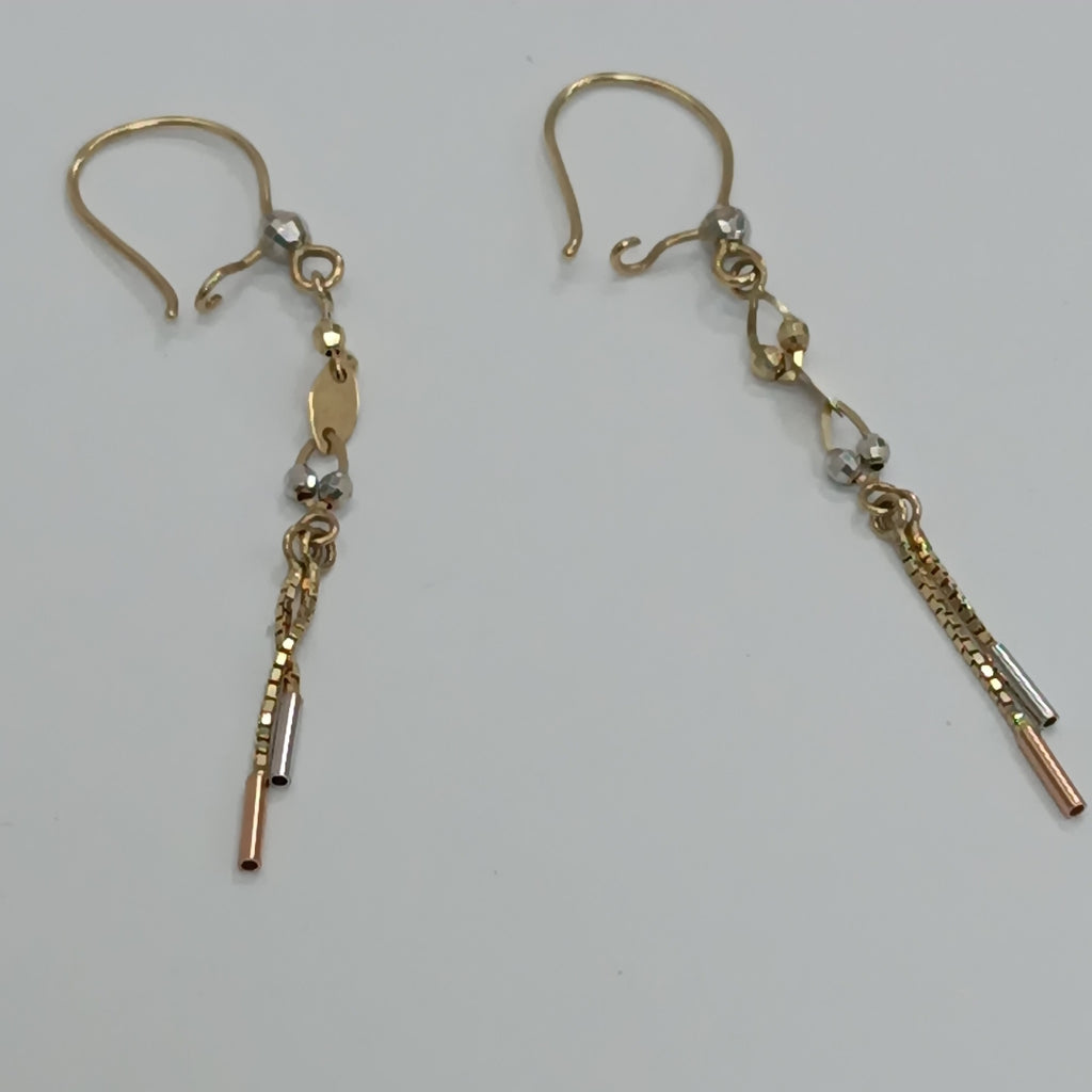 ARETES PAR ORO 14 K 1.3 GRMS (SEMINUEVO)