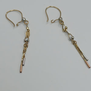 ARETES PAR ORO 14 K 1.3 GRMS (SEMINUEVO)