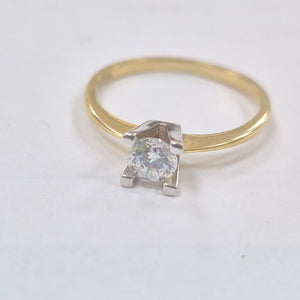 ANILLITO,SOLITARIO ORO 14 K 1,90 GRMS (SEMINUEVO)