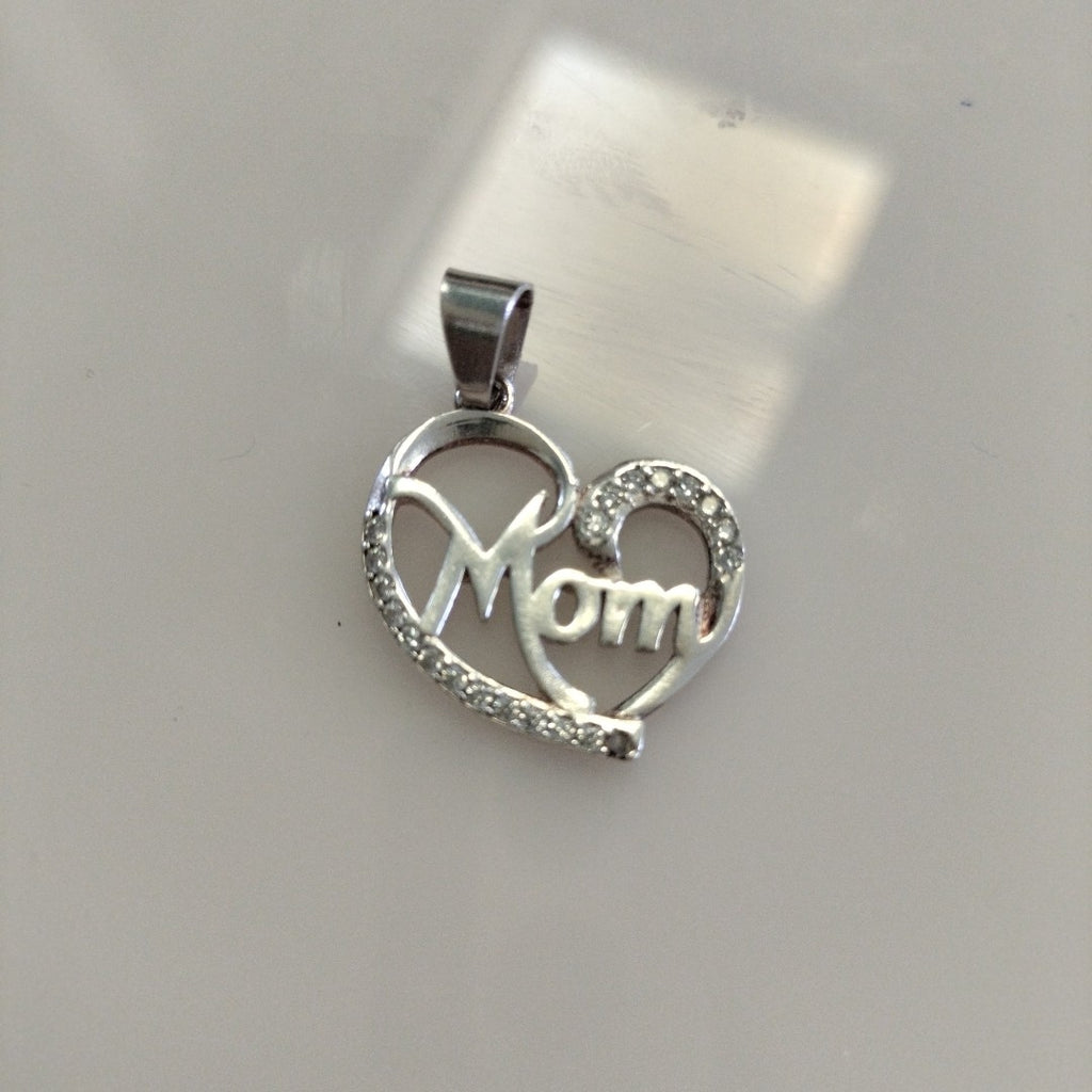 DIJE CORAZON C/CIRCONIAS PLATA .925 3.1 GR (NUEVO)