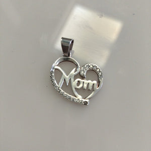 DIJE CORAZON C/CIRCONIAS PLATA .925 3.1 GR (NUEVO)