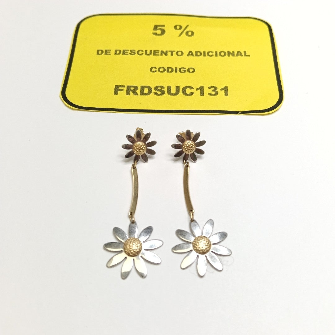 BROQUELES PAR ORO,ORO BLANCO 14 K 4,10 GRMS (SEMINUEVO)