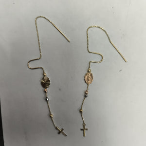 ARETES PAR ORO 14 K 3.4 GRMS (SEMINUEVO)