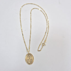 CADENA,MEDALLA RELIGIOSA ORO 10 K 3,50 GRMS (SEMINUEVO)