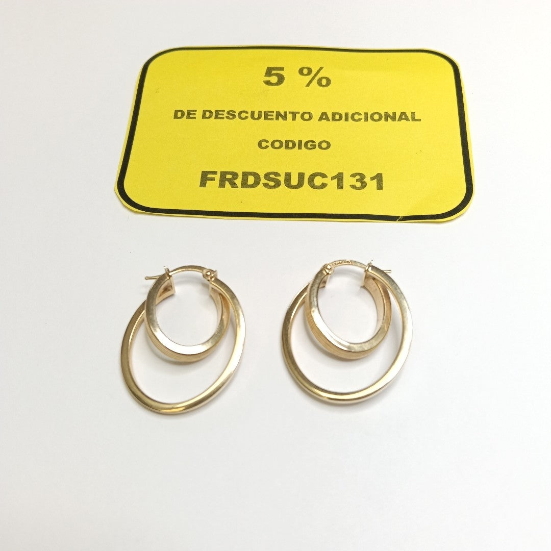 ARRACADAS PAR ORO 14 K 3,90 GRMS (SEMINUEVO)