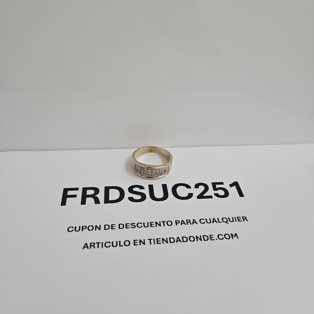 ANILLO ORO BLANCO 14 K 6,90 GRMS (SEMINUEVO)
