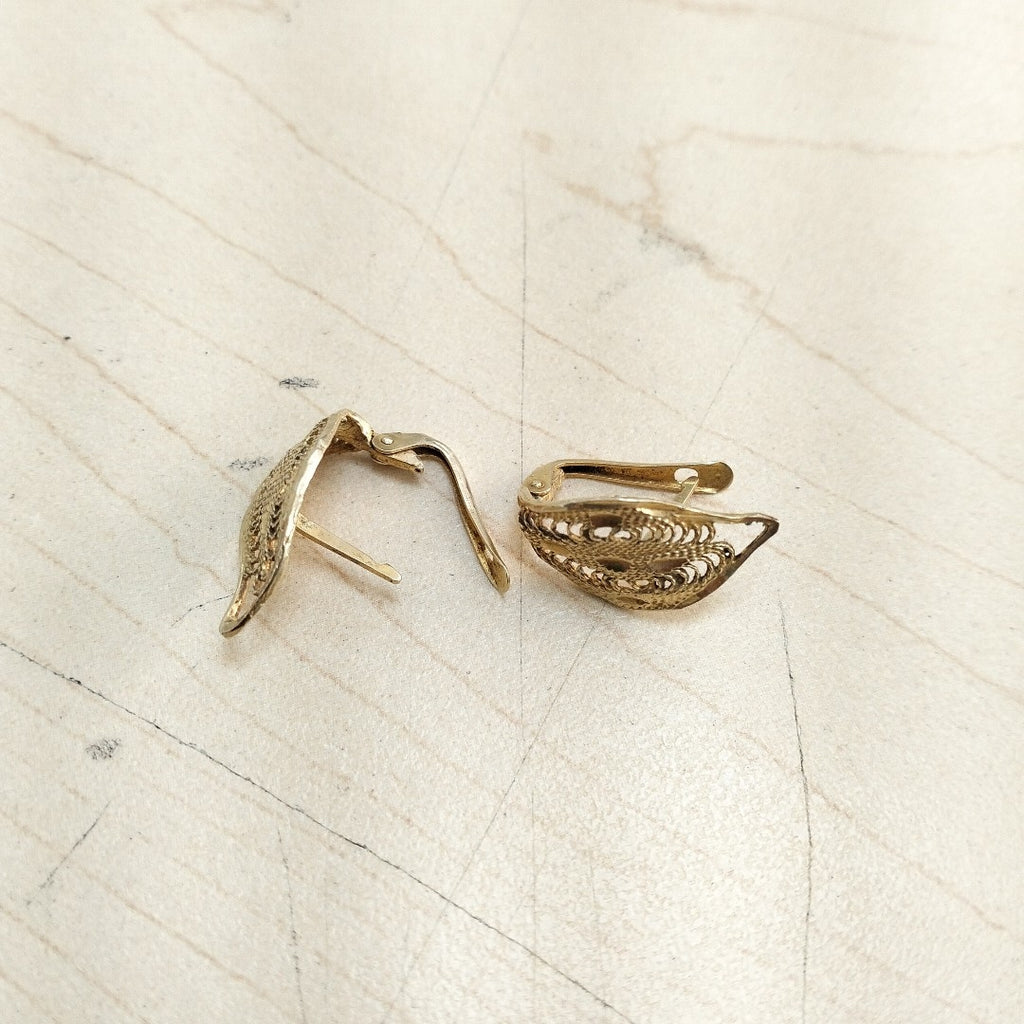 ARETES PAR ORO 14 K 3.7 GRMS (SEMINUEVO)