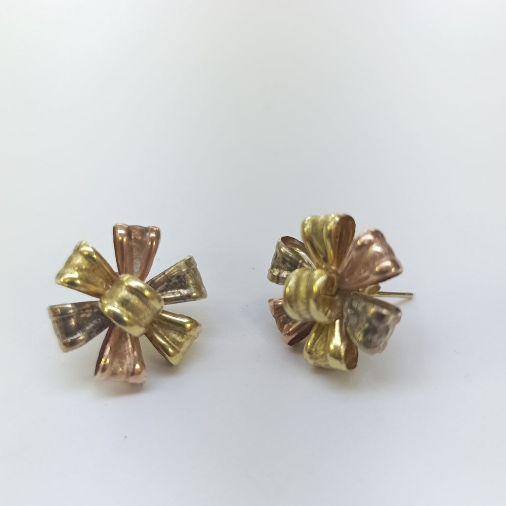 BROQUELES PAR ORO COMBINADO 14 K 3,70 GRMS (SEMINUEVO)