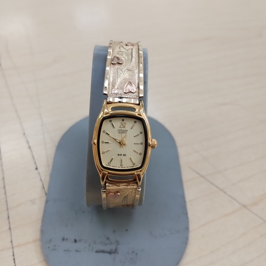 RELOJ CAJA ACERO PULSO ORO ORO 10 K 19.8 GRMS (SEMINUEVO)