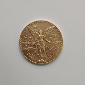 Moneda Centenario Cincuenta Pesos Oro Mexicano 21.6K
