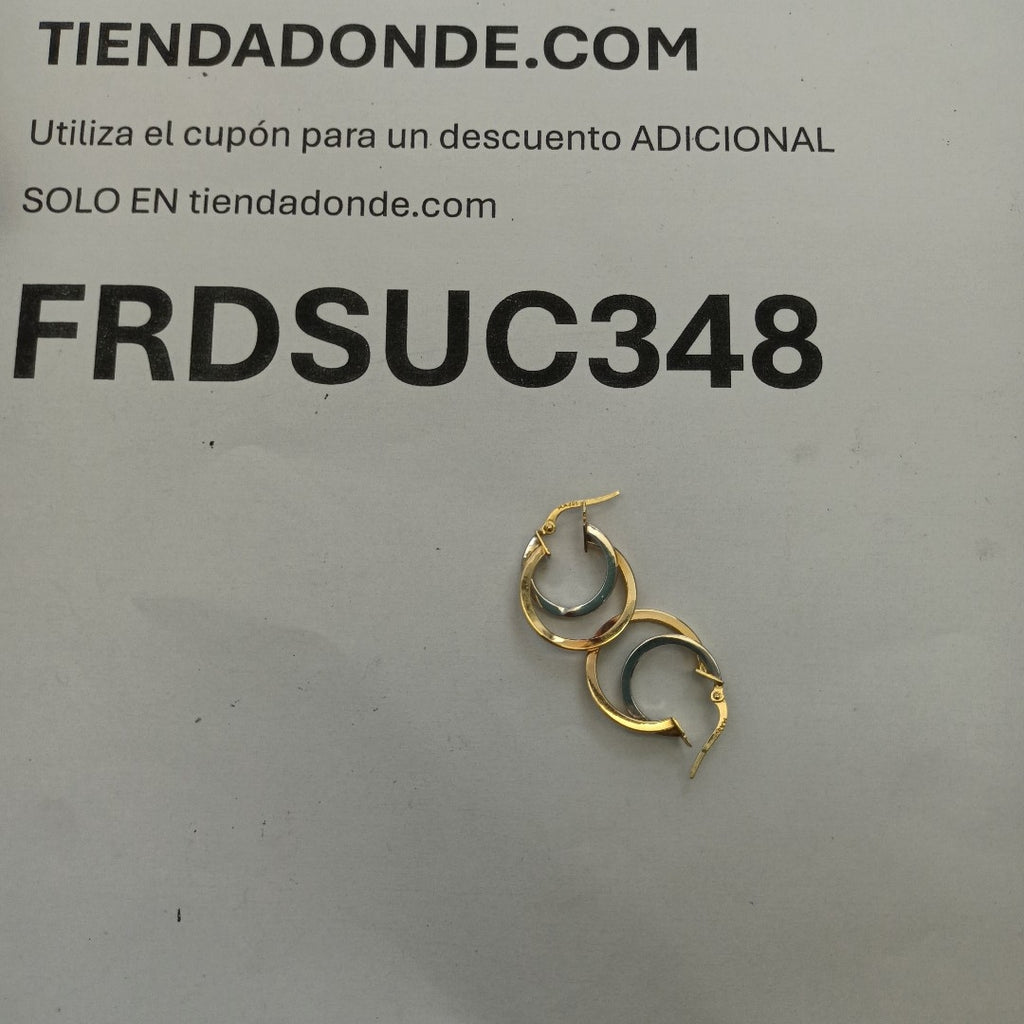 ARRACADAS PAR ORO COMBINADO 14 K 1,90 GRMS (SEMINUEVO)