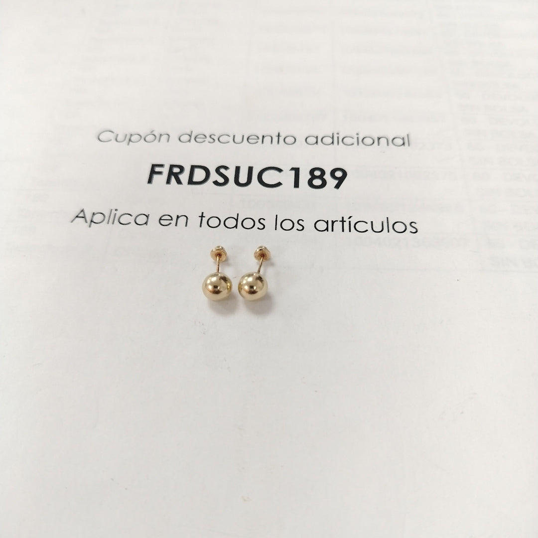 BROQUELES PAR ORO 10 K 0.5 GRMS (SEMINUEVO)
