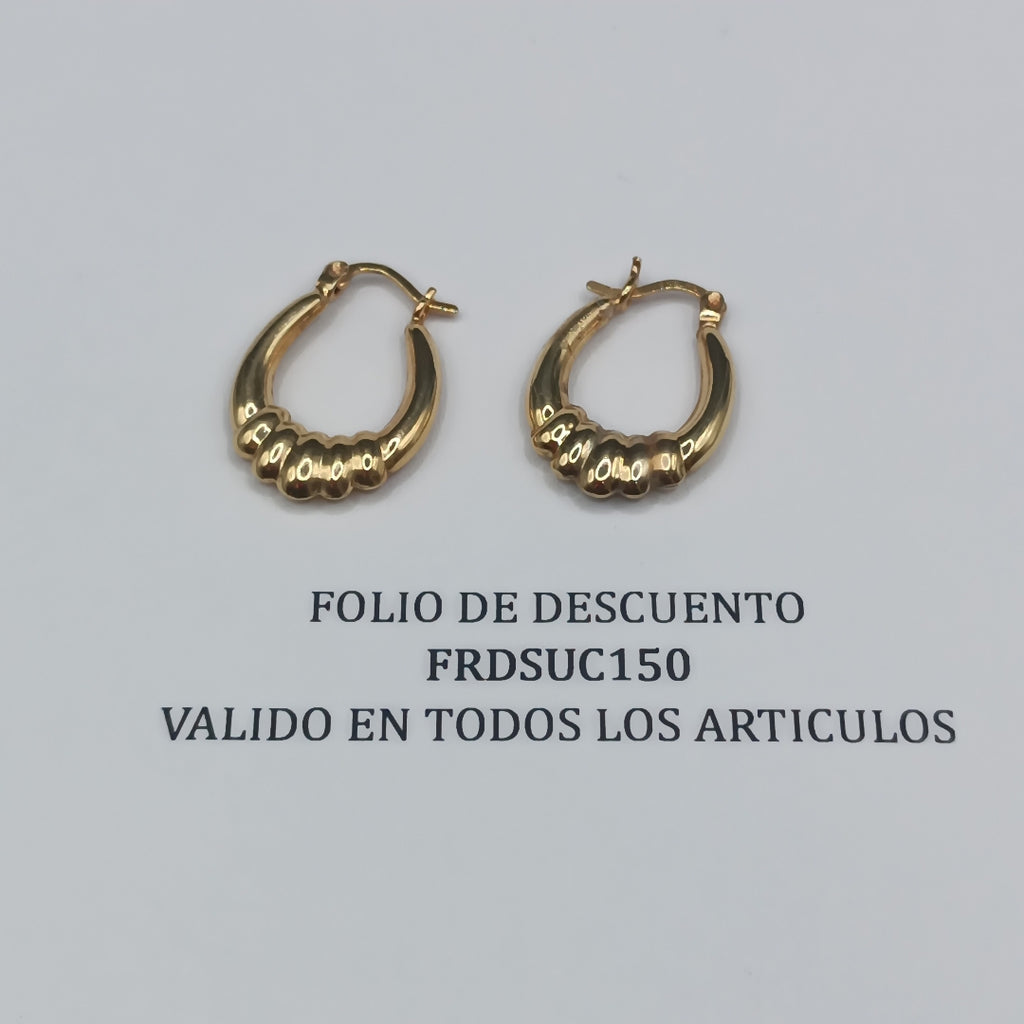 ARRACADAS PAR ORO 14 K 1.7 GRMS (SEMINUEVO)