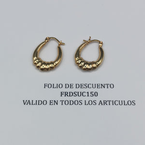 ARRACADAS PAR ORO 14 K 1.7 GRMS (SEMINUEVO)