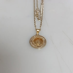 CADENA, MEDALLA RELIGIOSA ORO 10 K 2.5 GRMS (SEMINUEVO)