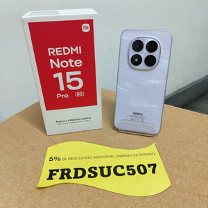 CELULAR XIAOMI REDMI NOTE 15 PRO 5G 25080RABDG (2026) 512 GB 8 GB RAM (SEMINUEVO)