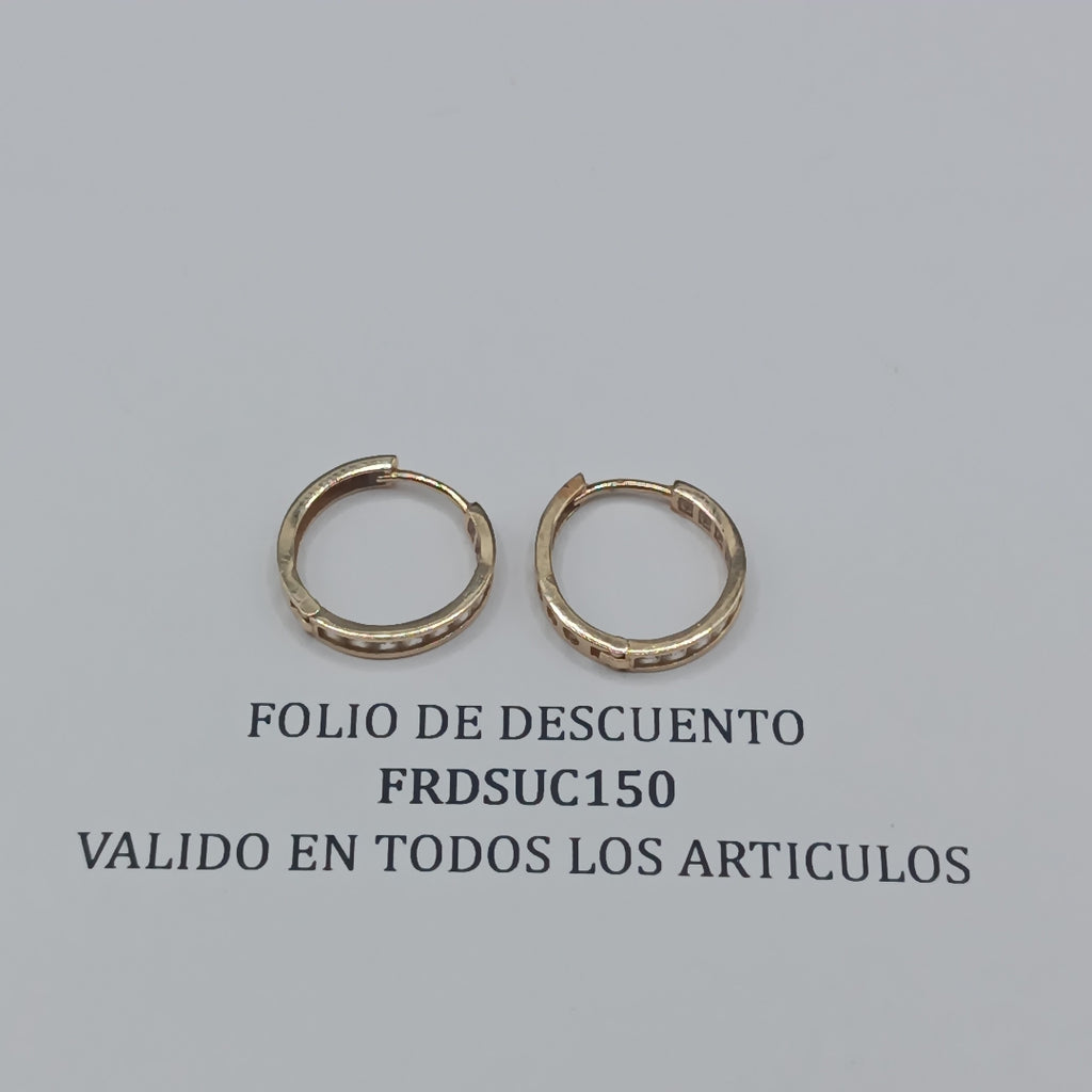 ARETES PAR ORO 14 K 1,60 GRMS (SEMINUEVO)