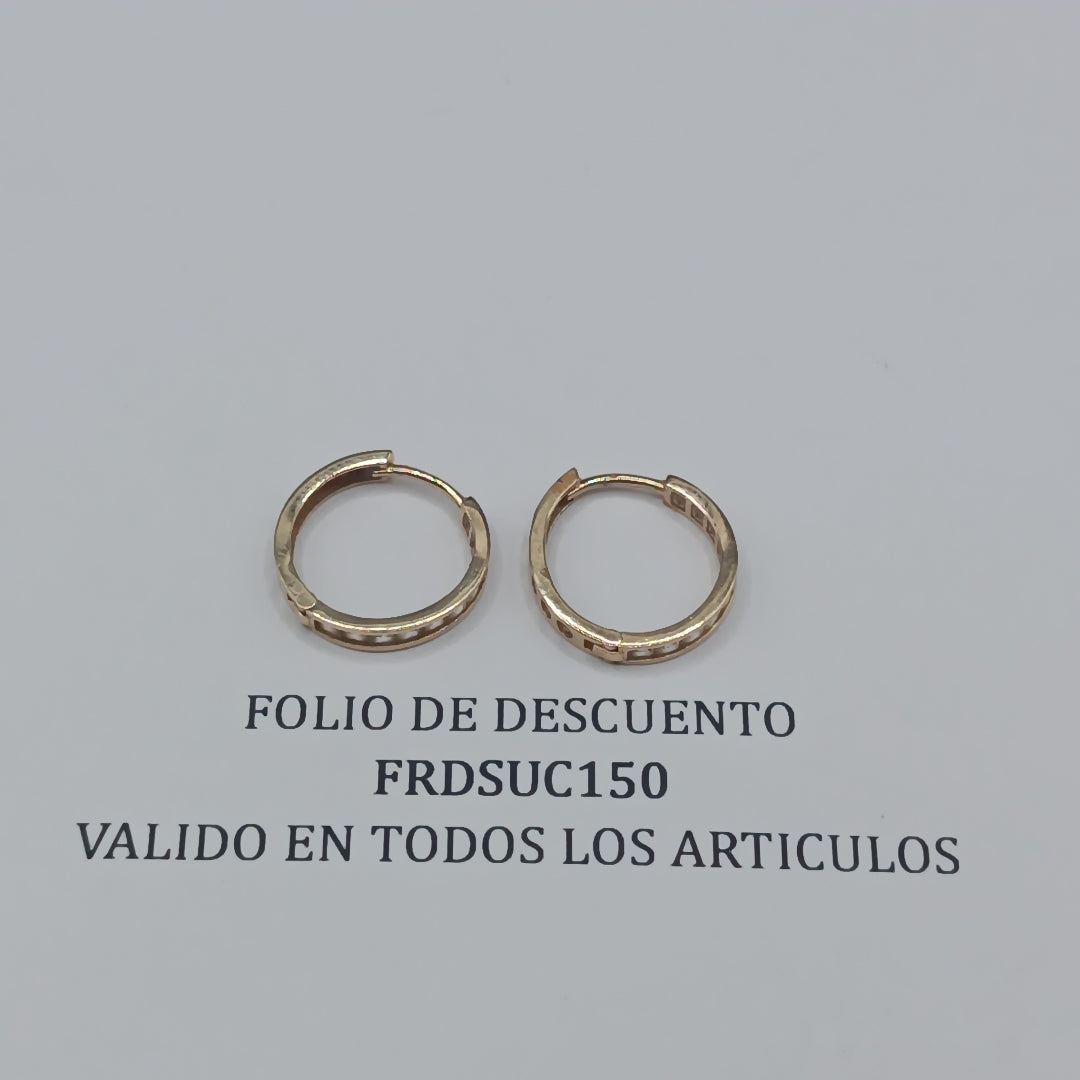 ARETES PAR ORO 14 K 1,60 GRMS (SEMINUEVO)