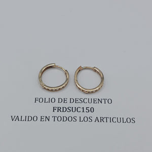 ARETES PAR ORO 14 K 1,60 GRMS (SEMINUEVO)