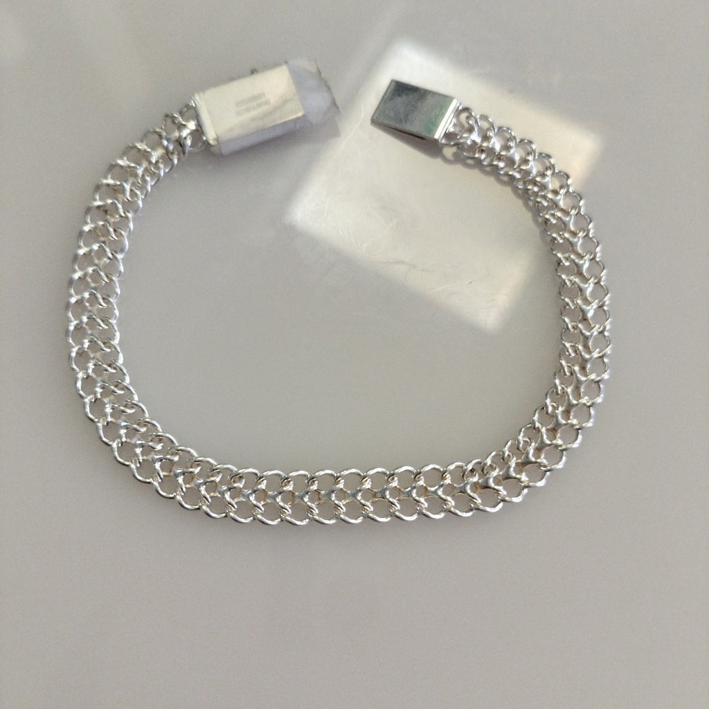 PULSERA TEJIDO CHINO PLATA .925 18 CM 7.9 GR (NUEVO)