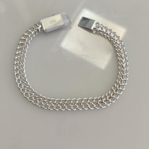 PULSERA TEJIDO CHINO PLATA .925 18 CM 7.9 GR (NUEVO)