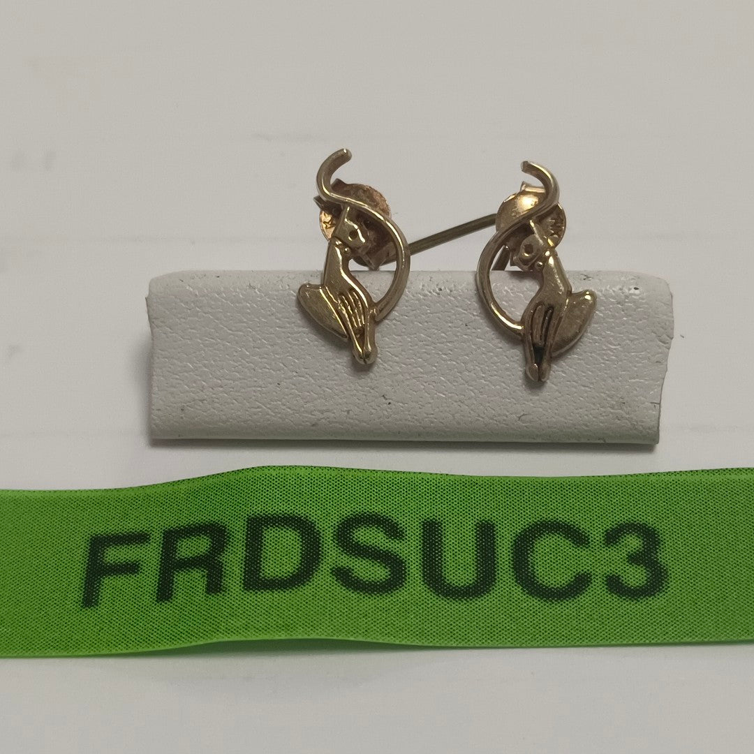 ARETES PAR ORO 14 K 1.2 GRMS (SEMINUEVO)