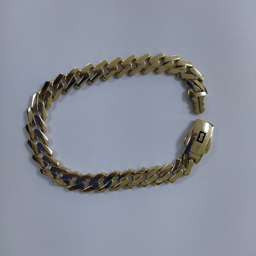 PULSERA CABALLERO MONACO ORO 10K 12.4 (NUEVO)