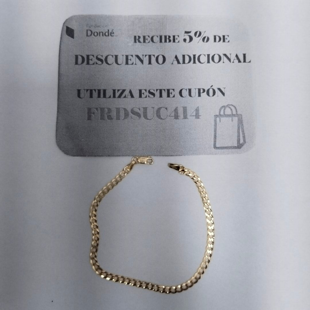 PULSERAS DAMA BARBADA AMARILLA ORO 14K 2.4 (NUEVO)