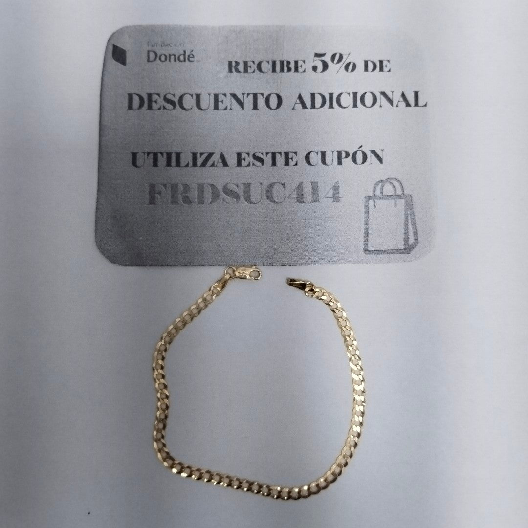 PULSERAS DAMA BARBADA AMARILLA ORO 14K 2.4 (NUEVO)