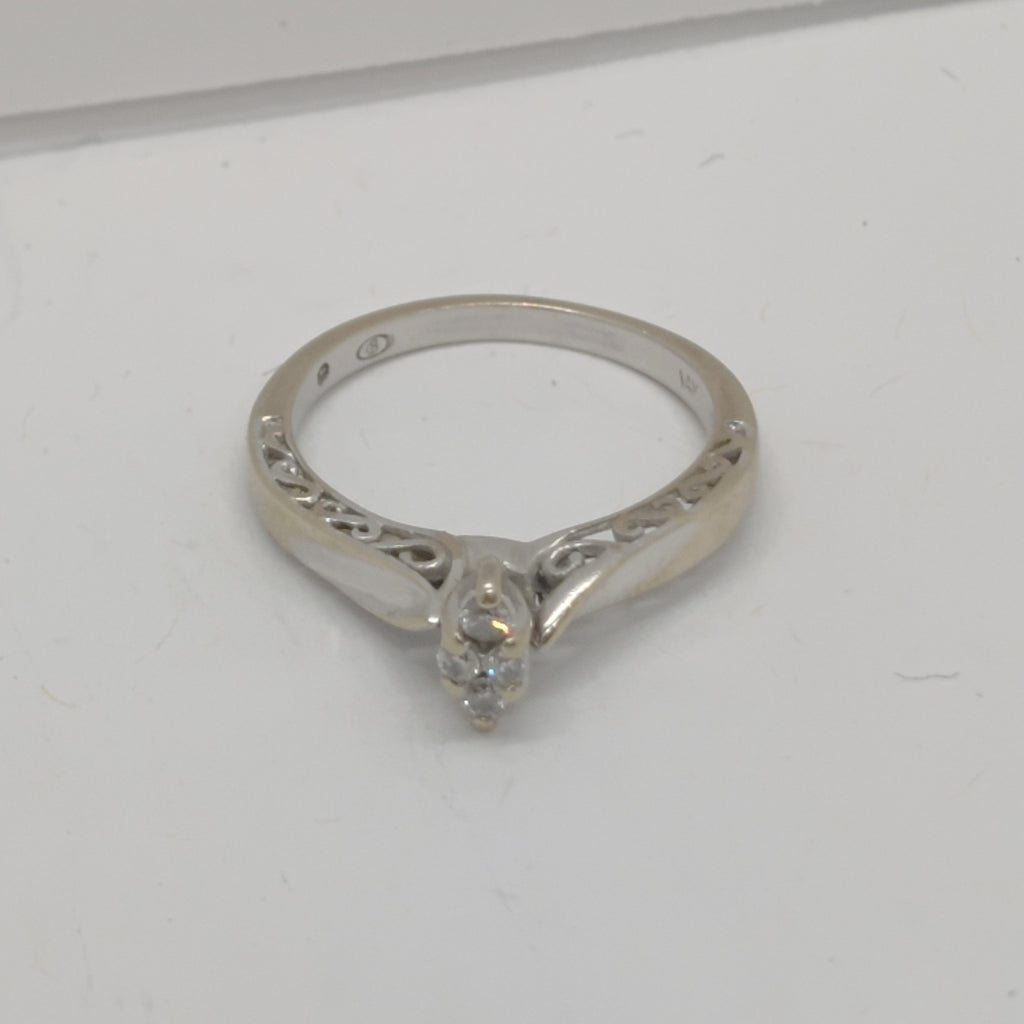 ANILLITO ORO, ORO BLANCO 14 K 2.8 GRMS (SEMINUEVO)