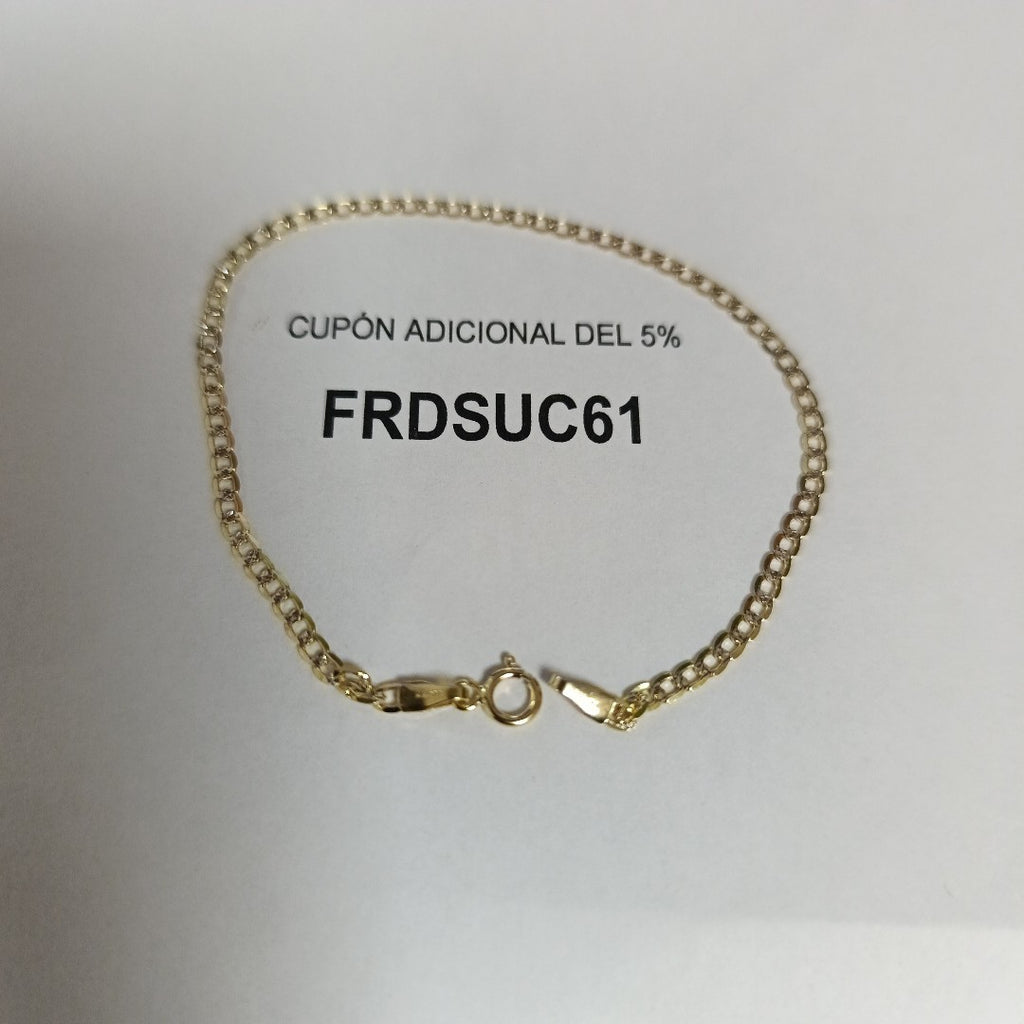 PULSERAS DAMA BARBADA DIAMANTADA ORO 14K 1.5 (NUEVO)