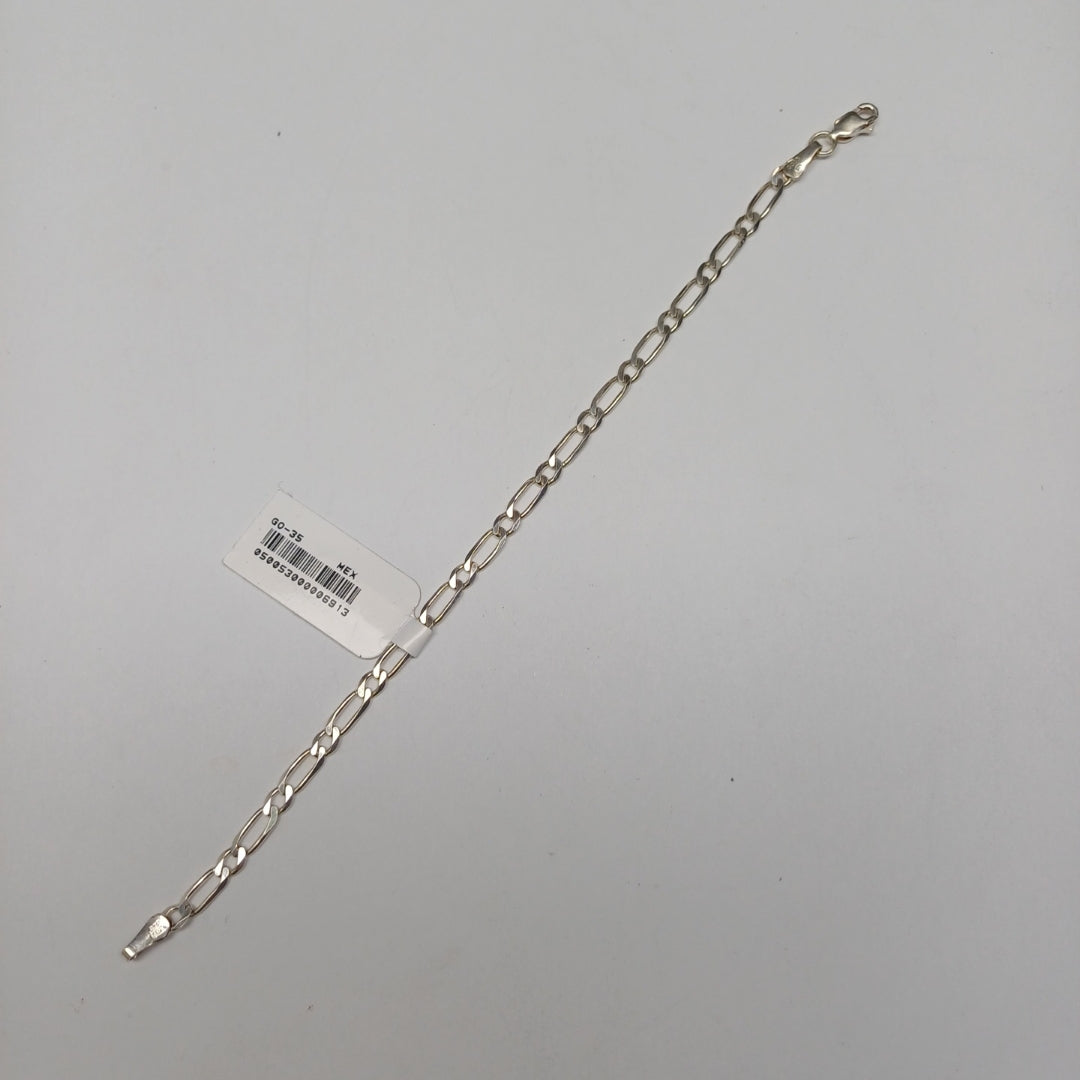 PULSERA TEJIDO 1X1 PLATA .925 18 CM 3.5 GR (NUEVO)