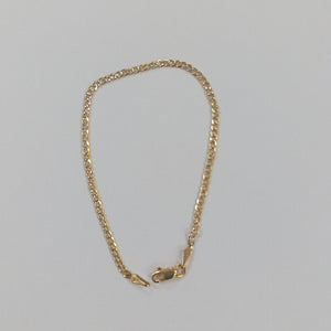 PULSERAS BARBADA DIAMANTADA ORO 14K 18 CM 2.1 GR (NUEVO)