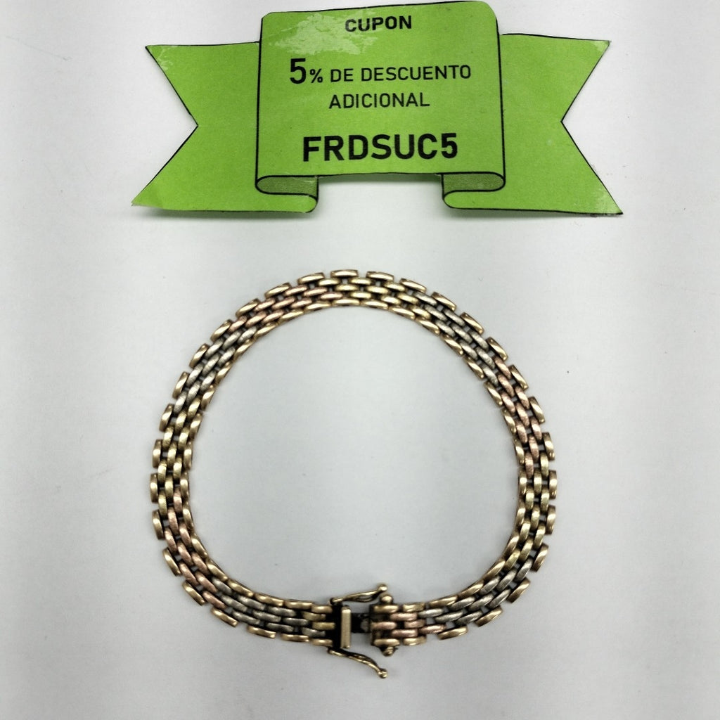 PULSERA ORO COMBINADO 14 K 11,00 GRMS (SEMINUEVO)