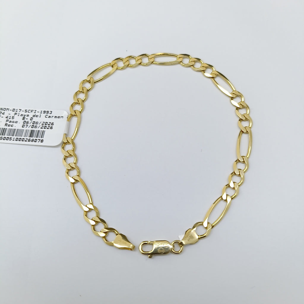 PULSERAS CABALLERO CARTIER 3 1 AMARILLA ORO 14K 7.3 (NUEVO)